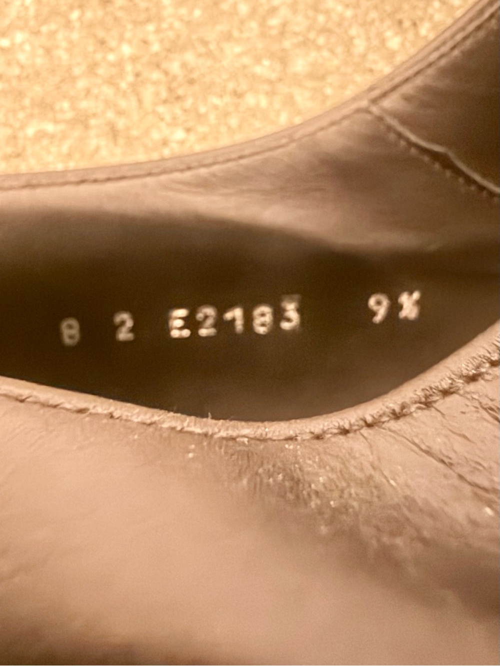AUTHENTIC PRADA MENS CAP-TOE LEATHER OXFORD DRESS SHOES, SIZE US 9.5, BLACK - Picture 16 of 16